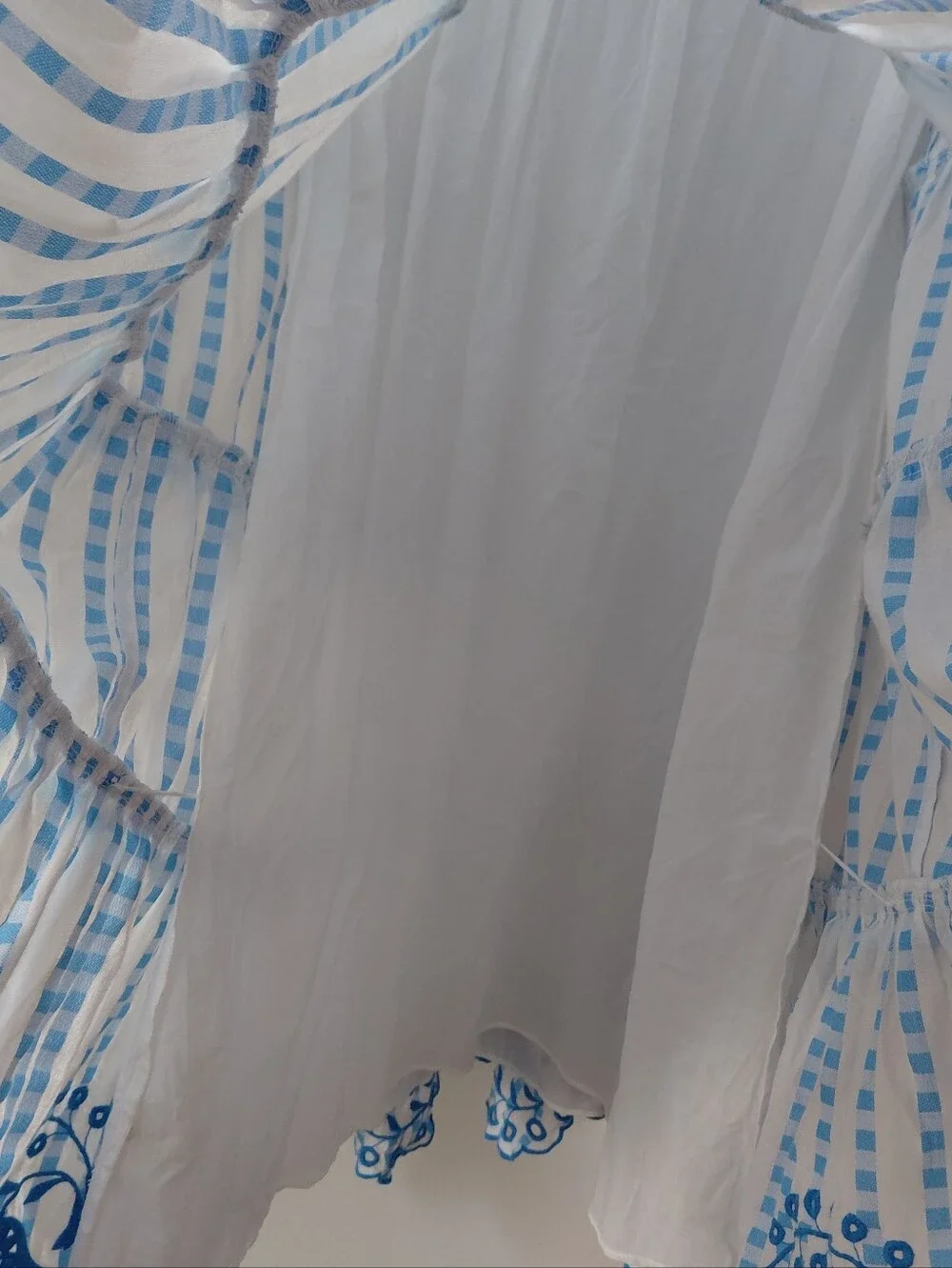 Lilly Pulitzer Sidney Midi Dress Gingham Stripe Jacquard Blue Flare - Picture 5 of 11